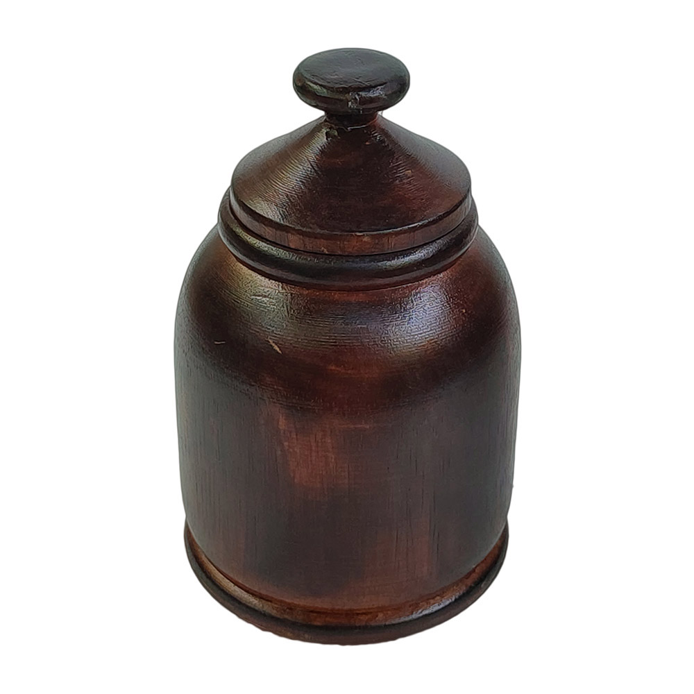 Decorative On Table Or Floor Wooden Box With Lid Brown Antiq