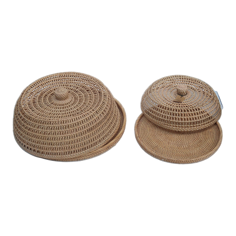 Decorative Rattan Movable Food Cover