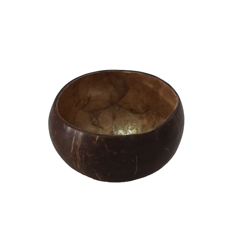 Top Table Decor Coconut Shell Bowl Natural Gold