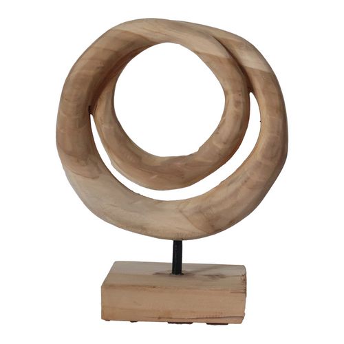 Decorative Teak Abstract On Stand