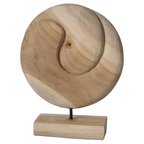 Decorative Teak Abstract On Stand