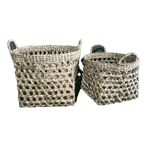 Top Floor Decor Water Hyacinth Basket With Handle