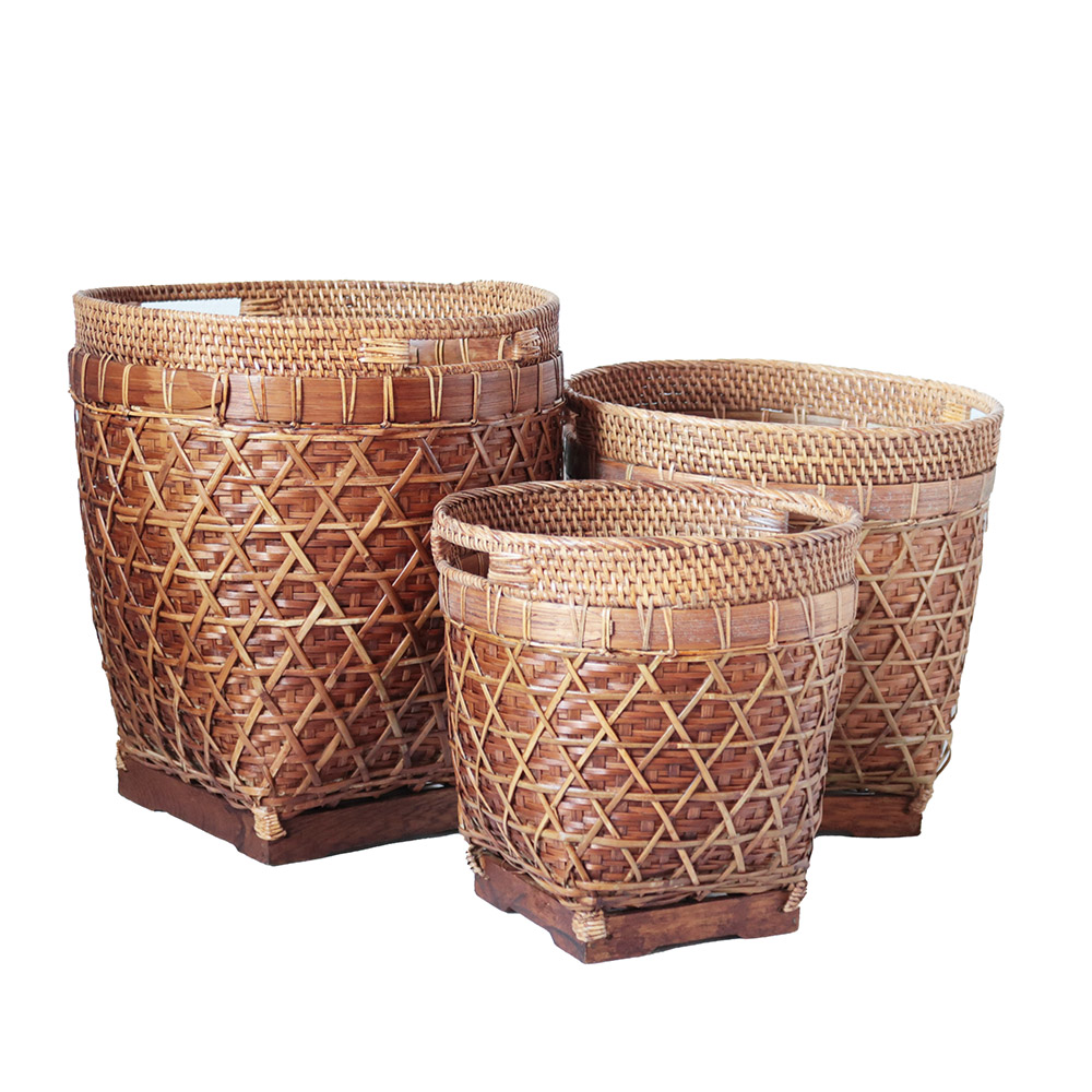 Decorative / Basket Bamboo Basket Antique