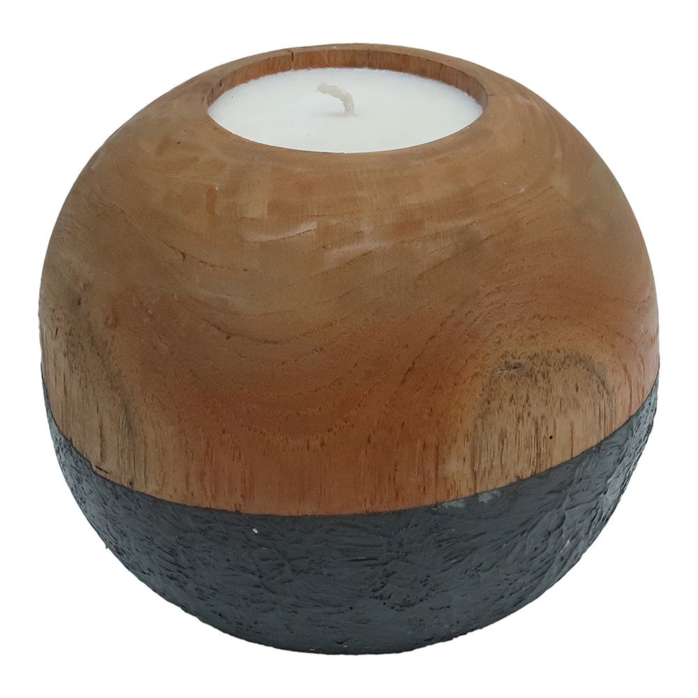 Decorative / Candle Teak Wood  Antique Black