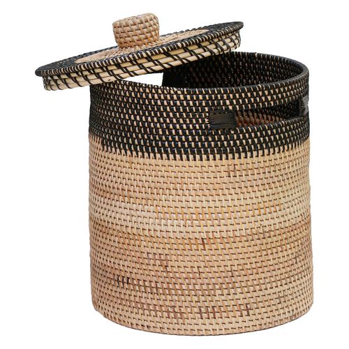 Decorative Rattan Round Laundry Basket